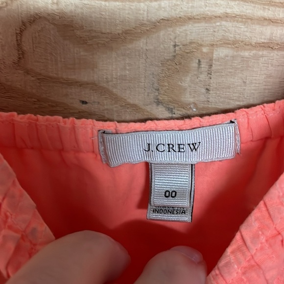 J. Crew size 00 Coral Color Lightweight Spaghetti Strap 100% Cotton Blouse - Picture 3 of 6